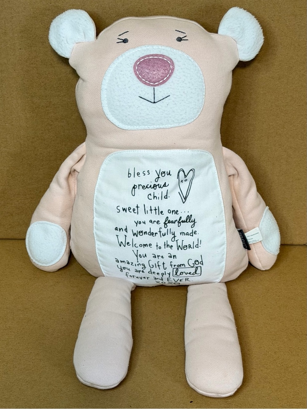 DEMDACO Celebration Bear "Bless You Precious Child" Poetic Bear Plush